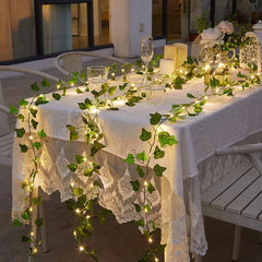 2 Meter Green Artificial Hanging Strips Light For Weddings, Parties and Home Decor