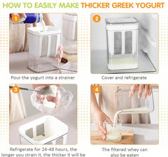 Multifunctional Yogurt Filter with Fine Mesh Strainer