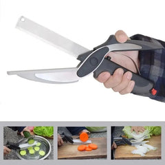 2-in-1 Smart Stainless Steel Food &amp; Vegetable Scissors