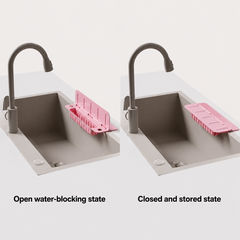 Multi-Purpose Sink Splash Guard & Dish Drying Organizer