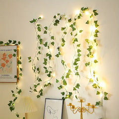2 Meter Green Artificial Hanging Strips Light For Weddings, Parties and Home Decor