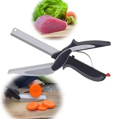 2-in-1 Smart Stainless Steel Food &amp; Vegetable Scissors